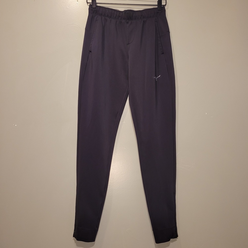Mizuno Activewear Jogger Pants Ankle Zip Elastic Waist, Women's Size S, Black